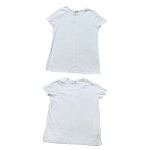 NWT/NWOT 2 Madewell Basic White Short Sleeve Tees Crew Neck Cotton Size‎ XS/S